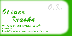 oliver kruska business card