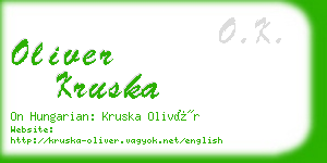 oliver kruska business card